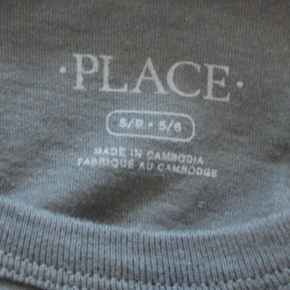 Children's Place Grey Long Sleeve Shirt Sz 5/6 - Picture 3 of 3